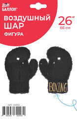 К Фигура, Перчатка боксерская, Черный, 26''/66 см, 1 шт. (В упаковке)