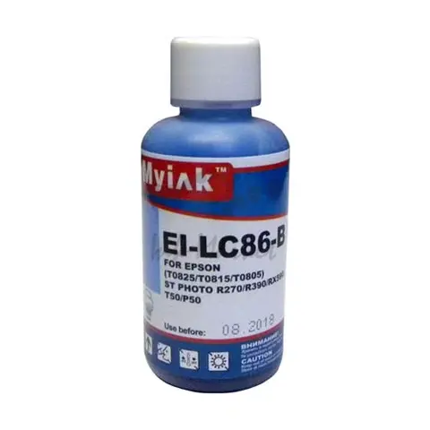 Чернила EI-LC86-B Gloria™ MyInk для EPSON (T0825, T0815, T0805) St Photo T10, T50, P50, R200, R270, RX590 (100мл, light cyan Dye)