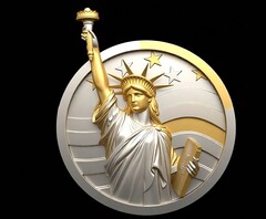 Силиконовый молд № 506 Медальон Статуя Свободы