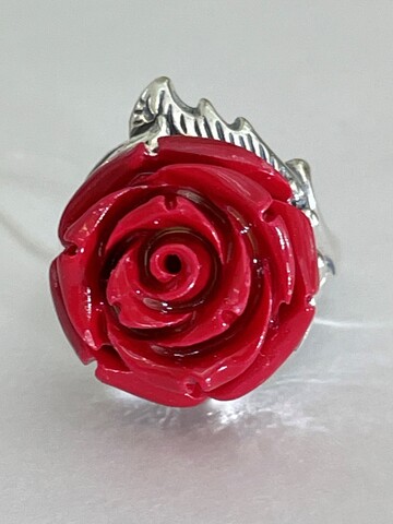 Роза (кольцо из серебра)