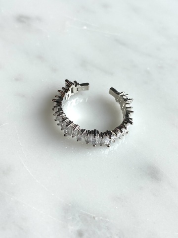 Кольцо Венди, серебряный цвет