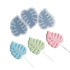 Форма для фигурных леденцов «Тропические листья», 3 ячейки