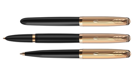 Ручка шариковая Parker 51 Premium, Black GT (2123513)