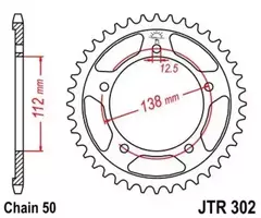 Звезда мотоциклетная JT JTR302.41