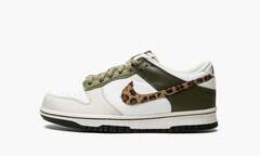 Nike Dunk Low GS "Animal Instinct / Olive Leopard"