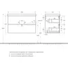BelBagno DUE-800-2C-SO-NOCE-P DUE База под раковину подвесная с двумя выкатными ящиками, Noce, 800x422x500, DUE-800-2C-SO-NOCE-P