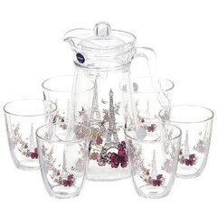 Набор для сока стекло, 7 предметов,кувшин 1,3мл,стакан 310мл 6шт Luminarc Париж Р7565
