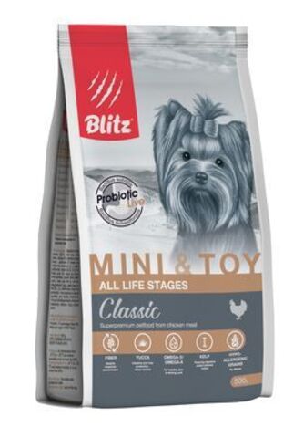 Blitz Adult сухой корм для взрослых собак миниатюрных и мелких пород 500 гр