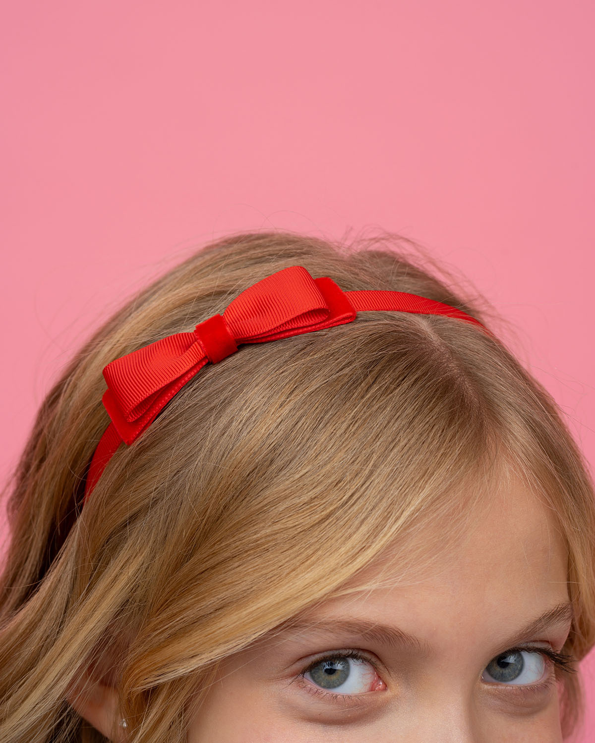 Ободок для волос ′Воздушный бантик′ 1 см, розовый, микс