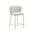 Полубарный стул Ciselia из бежевого шенилла и бежевой стали, 65 см