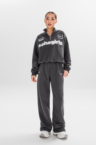 Свитшот ZIPPER BLAZON GRAPHITE
