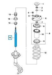 АМОРТИЗАТОР ПЕРЕДНИЙ NEXIA, LANOS, CHANCE, SENS, ESP KAYABA МАСЛО