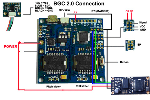 Контроллер для трёхосевого подвеса Simple BGC V2.2B2