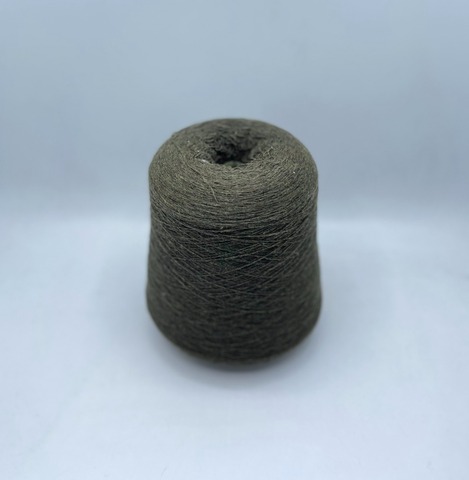 Бобинная пряжа (пр.Италия), 1500м /100гр, 80%шерсть, 20%полиамид, цвет- Зеленый меланж, арт.31754