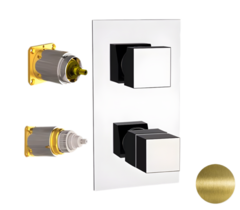 REMER QT93KBVO Смеситель для ванны/душа термостат на 3 потока скрытый монтаж (заказывать совместно с rrbox93) qubika thermo фото
