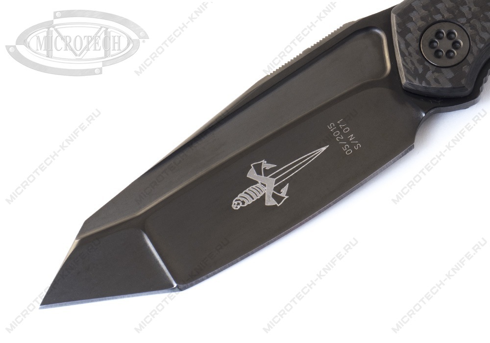 Нож Marfione Custom Anax CF Tritium DLC Tri Tone Tanto - фотография 