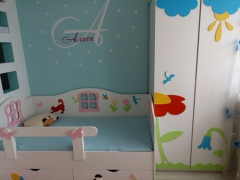 Детский шкаф для одежды "Полянка"