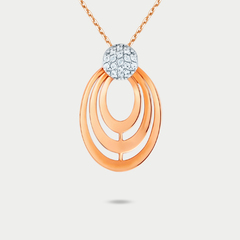 Женская подвеска из розового золота 585 пробы со вставкой из фианитов (арт. 121-1559)