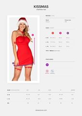 Оригинальный новогодний комплект Kissmas с шапочкой - 