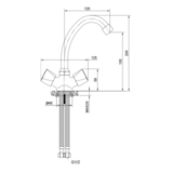 Смеситель для раковины WesnaArt TEPLO TEP04-240, хром