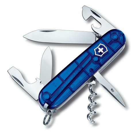 Складной нож Victorinox Spartan Blue Trans (1.3603.T2) 91 мм., 12 функций, синий полупрозрачный - Wenger-Victorinox.Ru