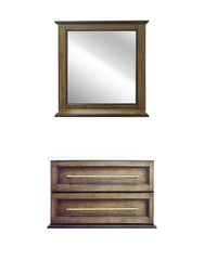 Тумба MISTY Винтаж - 70 подвесная с 2 ящ. дуб c умывальником