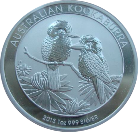 Австралия 1 доллар 2013 Кукабарра кукабара кукабура птица Серебро