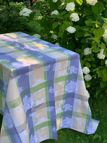 Скатерть 150x180 и 6 салфеток EmilioGatti Floris голубые