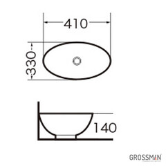 Раковина Grossman GR-3018 овальная (41 см)