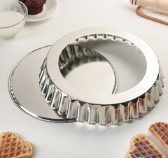 Форма для пирогов со съёмным дном, h=4,5 см, d=28 см