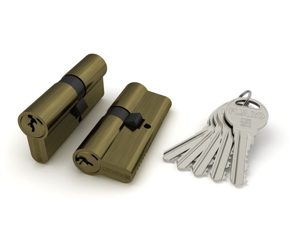 Цилиндр ключ-ключ Фуаро (R300/60) R3000Key60(25+10+25) AB, цвет бронза (гарантия - 12 месяцев)
