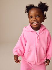 Толстовка с капюшоном на молнии для девочки Next E29-221, Розовый