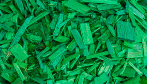 Декоративная щепа зеленая (мульча) 60 л