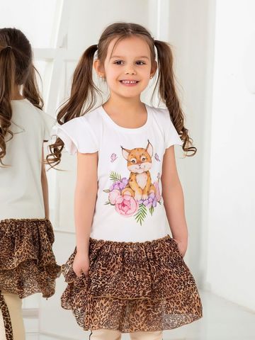 Платье с шифоновой юбкой "Рысенок" Luxury Baby