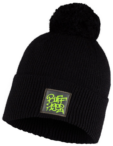 Картинка шапка вязаная Buff Hat Knitted Deik Black - 1