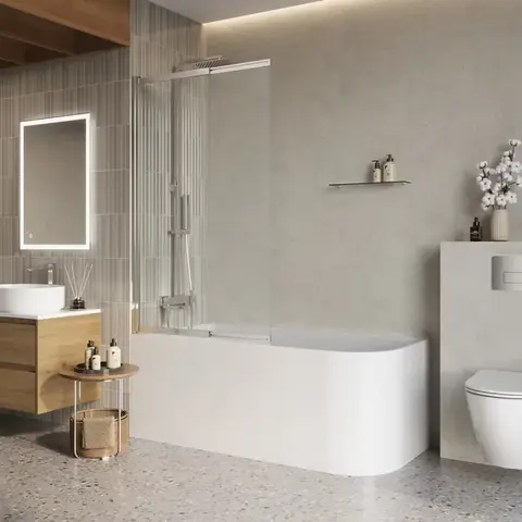 BelBagno LUCE-VF-11-90/145-C-Cr LUCE-VF-11-90/145-C-Cr Душевая шторка на ванну