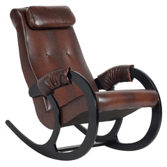 Кресло-качалка Блюз Экокожа с банкеткой