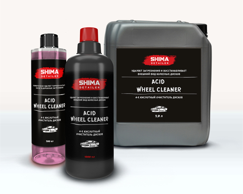 SHIMA DETAILER ACID WHEEL CLEANER Концентрированный усиленный 4-х кислотный состав для очистки колесных дисков 5л