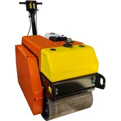 Виброкаток ручной GROST XVR550 двухвальцовый бензиновый - [485 кг / Honda GX160]