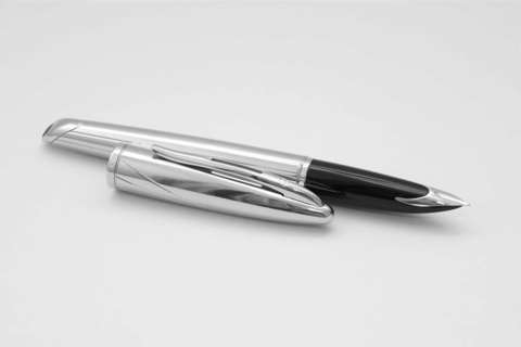 Ручка перьевая Waterman Carene Deluxe Silver Meridians CT, F (S0700170)
