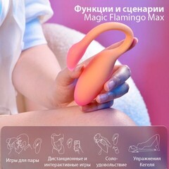 Вибромассажёр с интеллектуальным управлением Magic Flamingo Max от Magic motion, оранжевый