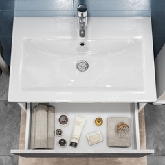 Тумба под раковину Geometry 600-0-1 (Como) навесная бетон