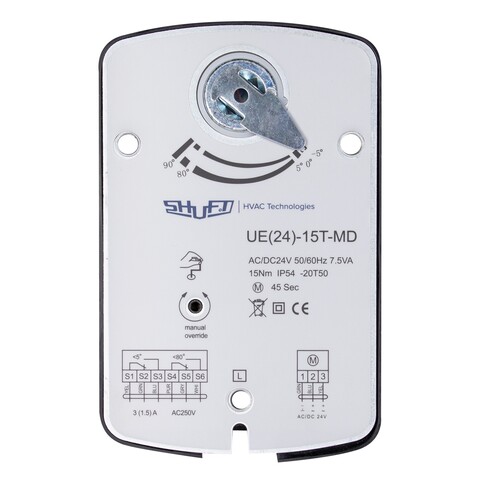 Электропривод Shuft UE(24)-15T-MD с моментом вращения 15 Нм реверсивный