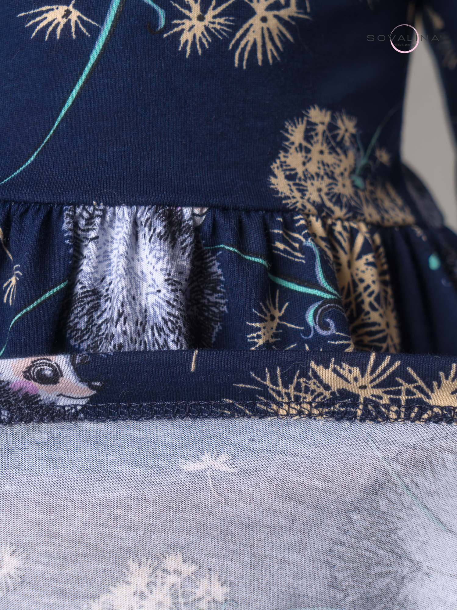 Платье Моана ежик с одуванчиком