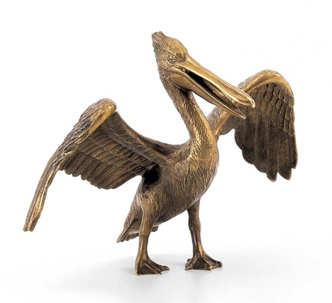 Статуэтка Пеликан из бронзы