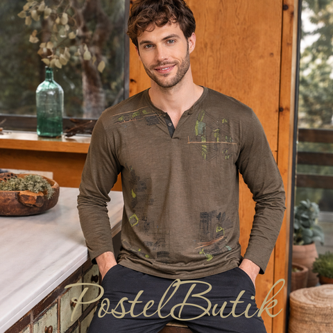 Пижама мужская Massana E27 KHNAKI (P721310) серая