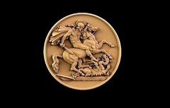 Силиконовый молд № 2286 медальон Георгий Победоносец