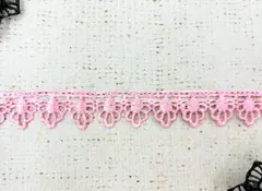 Кружево плетеное, ш. 1,8 см, розовый