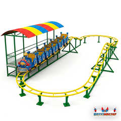 Детский аттраккцион-горка «Паровозик из Ромашково», 6 кабин 12 мест, 16×9×4 м