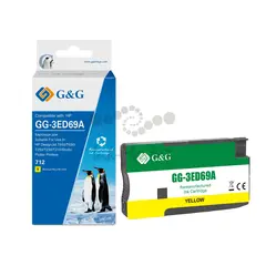 Картридж струйный G&G, аналог HP 3ED69A желтый 29ml с чипом